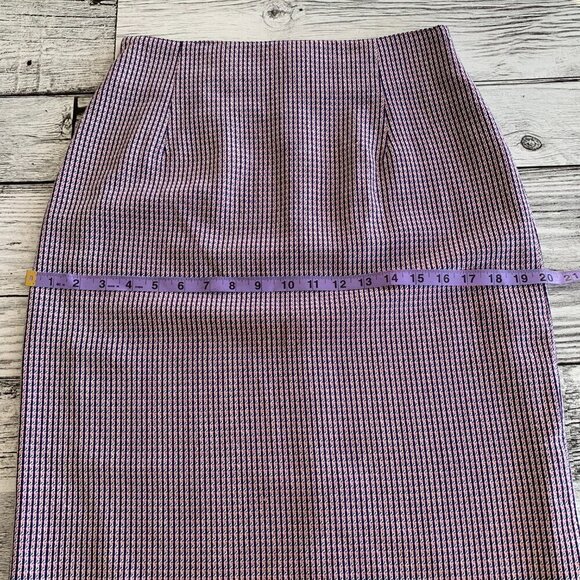 Vintage Geometric Houndstooth Knee Length Pencil Skirt - Picture 11 of 12